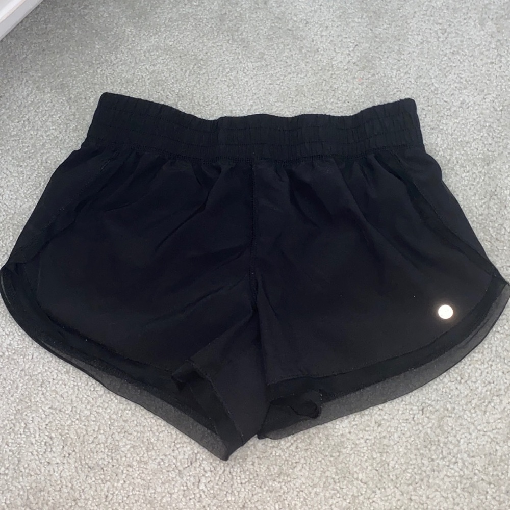 black athletic shorts